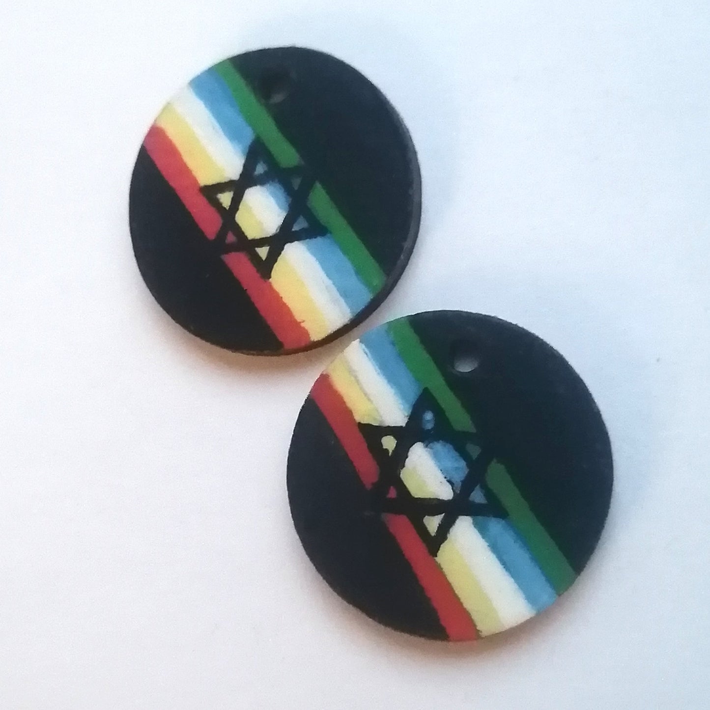 Jewish Disability Flag Pendant