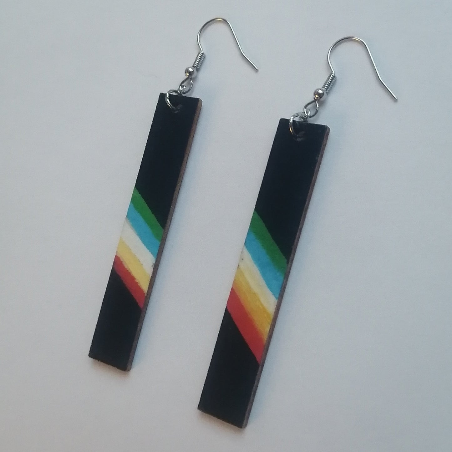 Disability Flag Earrings